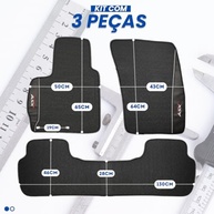 Jogo de Tapetes Automotivos Premium Emborrachado Impermeável para Mitsubishi ASX (2010-2021) - 3 Peças - imagem 3