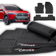 Jogo de Tapetes Automotivos Emborrachados Corolla Cross 2020-2025 - 3 Peças Impermeáveis e Flexíveis Sob Medida - imagem 1
