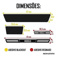 Jogo de Soleiras Elegance Onix Joy Hatch e Sedan 2013-2021 (Vinil Preto) - imagem 5