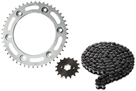 Kit Nxr 160 Bros (15 , 18) / Xre 190 (16 , 17) 48Z X 16Z Com Corrente 428H X 128L , Titanium (1045) , Riffel - imagem 2