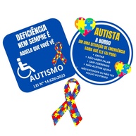 Kit 6 Adesivos Autismo PCD: Conscientização e Respeito no Trânsito - imagem 1