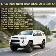 Kit 6 Vedações Eixo Traseiro Toyota 4Runner, T100, Tacoma, Tundra - Qualidade Superior - imagem 3