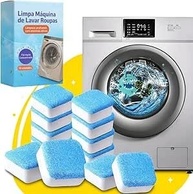 Kit 10 Pastilhas Limpa Máquinas de Lavar Efervescentes Antibacterianas - Limpeza Profunda para Todos os Modelos - imagem 1