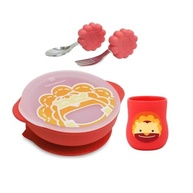 Kit Alimentação Copo Anatômico, Tigela e Talheres Leão - Marcus & Marcus | Seguro, Ergonômico e Divertido para Crianças - imagem 2