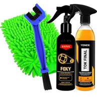 Kit Completo Limpeza e Brilho Moto: Limpador Foxy, Tok Final, Escova e Luva Karbox - imagem 2