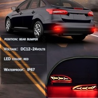 Kit Luz de Neblina LED Traseira Completa Ford Focus 2012-2018: Freio, Seta e DRL Sequencial (Vermelho) - imagem 5