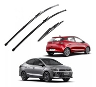 Kit 3 Palhetas Limpador Parabrisa Nova HB20 2020-2024 (Dianteiro + Traseiro) - Visibilidade Impecável! - imagem 2