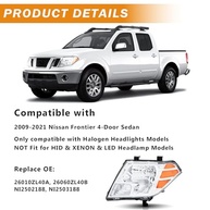 Faróis Nissan Frontier 2009-2021: Kit Completo Lado Motorista e Passageiro - Caixa Cromada Âmbar - imagem 3