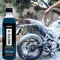 Kit Completo Lavagem de Moto Vonixx: Brilho Profissional com Shampoo Moto-V e Pneu Pretinho - imagem 5