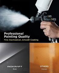 InoKraft Kit Básico de Pistola de Pulverização Ar D1 LVLP 1,3mm - Ideal para Pintura Profissional de Carros e Casas - imagem 4