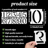 Kit de 20 Estênceis Numéricos 10cm - Plástico Resistente para Pintura de Endereços em Paredes, Caixas de Correio e Mais - imagem 5