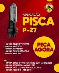 Kit 4 Piscas de LED Seta Sequencial Stallion para Moto Honda: Twister, Titan, Fan, Star 160 - Design Moderno e Segurança - imagem 4