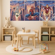 Kit 3 Quadros Decorativos Super-Herói Estilo HQ | Arte Geek Moderna para Sala, Quarto e Escritório - imagem 2
