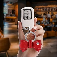 Feminino Chaveiro De Cristal Para Carro, Com Alça Laço E Pingente Bolsa (Vermelho) - imagem 5