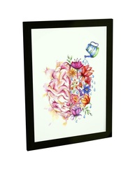 Quadro Decorativo Psicologia Lados do Cérebro - Ilustração Regador para Escritório e Decoração Moderna - imagem 1