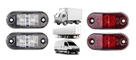 Kit 4 Lanternas LED Vigia Teto 12/24V para Van, Caminhão e Barco - Cristal/Vermelho KLX - imagem 3