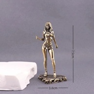 Estátua Feminina em Latão - Arte Corporal e Decoração Elegante - imagem 4