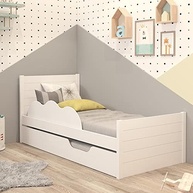 Cama Bibox Elza Branco com Rodízios e Grade Lateral - MDF 100% Premium - imagem 3