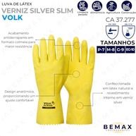 Luva Latéx Antiderrapante Verniz Silver Antialérgica Limpeza Slim - imagem 3