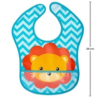 Babador Impermeável com Bolso Leão Colorido - Proteção e Estilo para Bebês - imagem 4