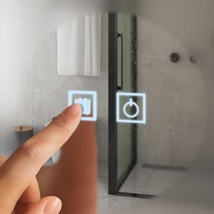 Espelho LED 3 Cores com Desembaçador para Banheiro - Dual Touch 80x60cm - imagem 4