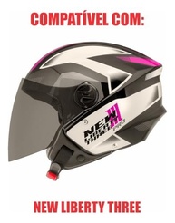 Viseira 2mm Protork Capacete Aberto New Liberty 3 Thre - imagem 5