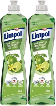 Kit Detergente Gel Concentrado Limpol Limão e Verbena 400g + 400g - Limpeza Eficiente e Aroma Refrescante - imagem 1