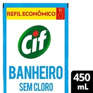 Limpador Cif Banheiro Sem Cloro 450ml - Refil Econômico com Fórmula Avançada - imagem 3