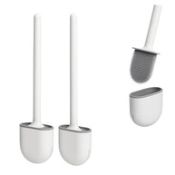 Kit 2 Escovas Sanitárias de Silicone com Suporte Antibacteriana - Limpeza Completa e Higiênica para Banheiro - imagem 2