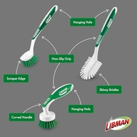 Libman Kit Escovas de Limpeza Multiuso 3 Peças - Cozinha, Pias e Louças - imagem 5