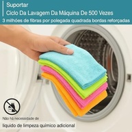 Kit 5 Panos de Microfibra Multiuso Premium - Limpeza Profunda sem Arranhar - imagem 3