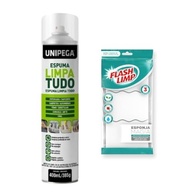 Espuma Mágica Limpa Tudo - 400ml + 3 Esponjas Magia | Limpeza Profunda para Tênis, Sofá, Piso e Tapetes - imagem 2
