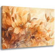 Quadro Grande Flores Lírios do Campo 4K em Tela Canvas com Moldura de Madeira 60x90cm - imagem 1