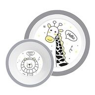 Kit Prato e Tigela Bowl Infantil Zoo - Clingo | Seguro, Durável e Livre de BPA - imagem 2