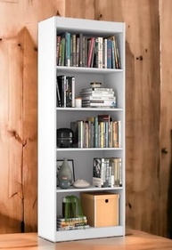 Organizador Livreiro Moderno Space Branco 178cm | Estante Organizadora com 1 Prateleira para Sala e Escritório - imagem 3
