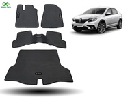 Kit Tapete Borracha Logan 2014-2022: Traseiro Inteiriço e Porta-malas Impermeável - imagem 1