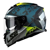 Capacete LS2 FF800 Storm Sprinter Preto, Cinza e Verde - Segurança e Estilo para Sua Aventura - imagem 2