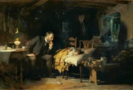 O Doutor (1891) de Luke Fildes - Tela Canvas 50x73cm | Arte Clássica para Decoração - imagem 1