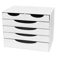 Gaveteiro Organizador 6 Gavetas Luxo Branco - Solução Multiuso para Escritórios Modernos - imagem 2
