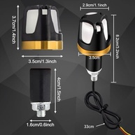 Luz de Guidão para Moto LED Amarela/Vermelha - Segurança e Estilo 16-18mm - imagem 4