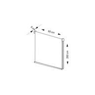 Persiana Rolo Tela Solar 0,60L x 2,60Alt Branca - Filtro de Luz com Trama 5% - imagem 2
