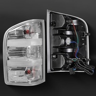 Luzes Traseiras MAYELLO para Chevy Silverado 1500/2500/3500 (2007-2014) - Lente Clara Cromada OE, Plug and Play - imagem 4