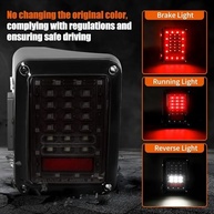 Luzes Traseiras LED MAYELLO para Jeep Wrangler JK/JKU 2007-2018 - Lente Fumê com Freio, Ré e Luz de Corrida (2 Peças) - imagem 3