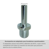 Kit Polimento Automotivo 125mm - Disco M14 + Boinas Lã e Microfibra + Adaptador para Furadeira - imagem 5