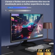 Kit Cabo USB-C para HDMI 8K 60Hz: Imagem Cinematográfica e Plug & Play para iPhone 15, MacBook e PC - imagem 4
