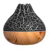 Difusor de Aromas Ultrassônico 300ml com Design Vulcânico e LED Multicolorido - Base em Madeira - imagem 1