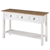 Aparador Branco com 3 Gavetas em Madeira Maciça - Design Elegante para Sala, Quarto ou Hall - imagem 1