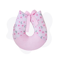 Almofada de Amamentação Estrela Lua Rosa - Apoio Ergonômico para Mãe e Bebê - imagem 1