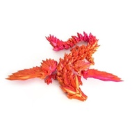 Estátua de Dragão Vermelho 3D 21cm - Decore seu Espaço com Magia - imagem 3