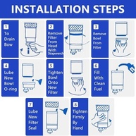 Kit Filtro de Combustível e Separador de Água Marítimo Completo para Motores a Gás e Diesel - imagem 5